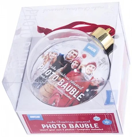 Shot2Go Fényképtartós, Gömb Alakú Karácsonyfadísz, 1 db/csomag