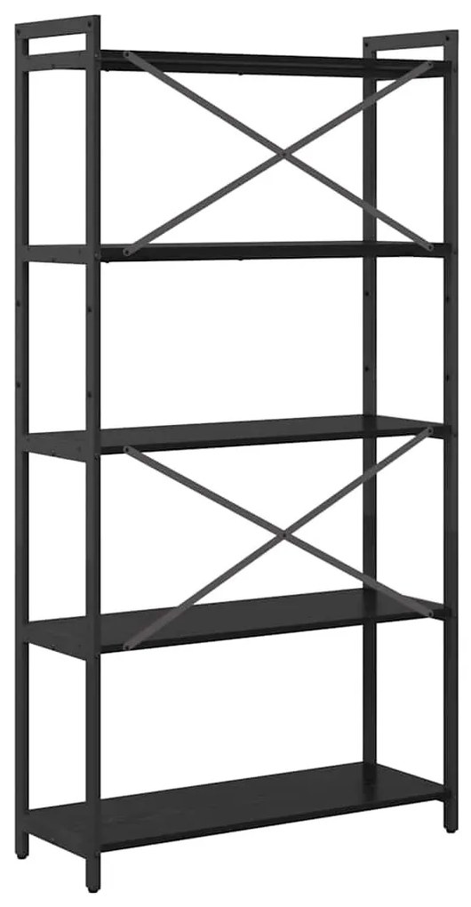 Könyvszekrény Musta tammi 80 x 30 x 153 cm Faanyag
