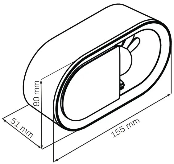 LED állítható éjjeli lámpa ébresztővel BUNNY LED/1,2W/5V 3000K