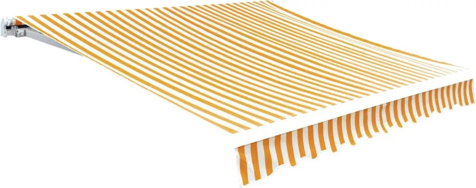 vidaXL sárga-fehér vászon napellenző tető 6 x 3 m (a váz nem tartozék)