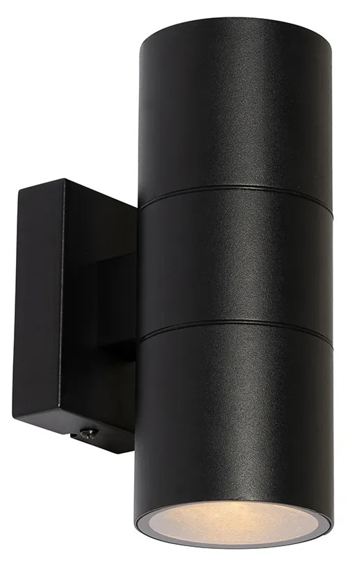 Modern kültéri fali lámpa fekete 2-lámpás AR70 IP44 - Duo