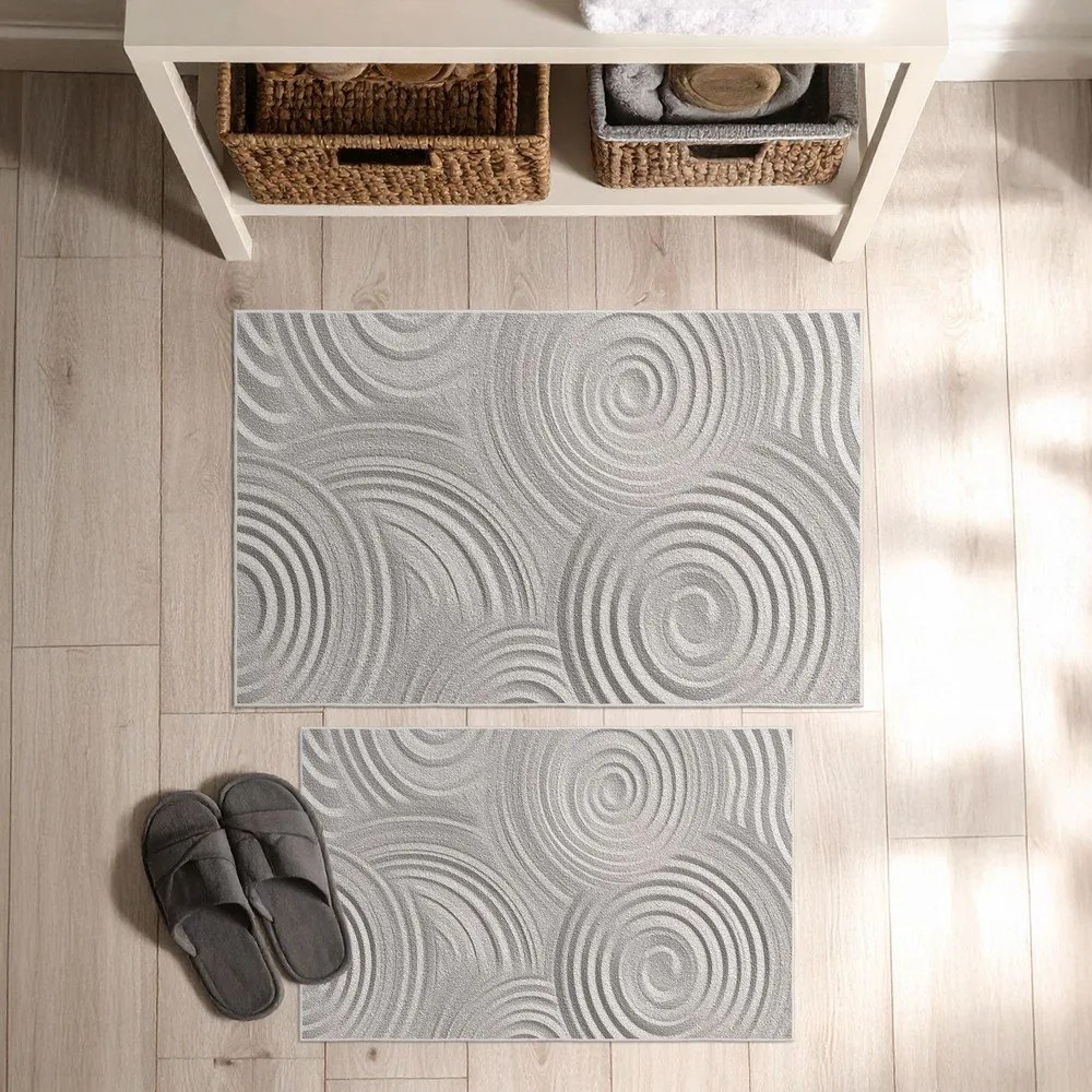 Világosszürke fürdőszobai kilépő szett 2 db-os 60x100 cm – Foutastic