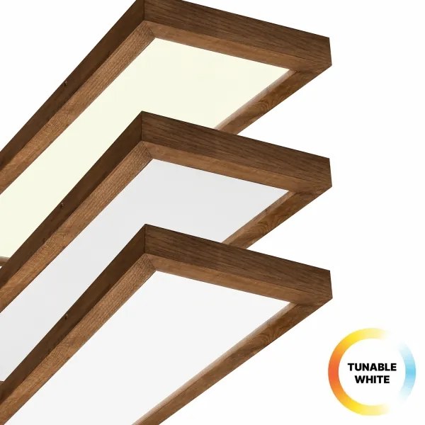 Brilagi-LED Dimmelhető lámpa WOODY FRAME LED/50W/230V tölgy 120x30 cm IP44 + távirányító