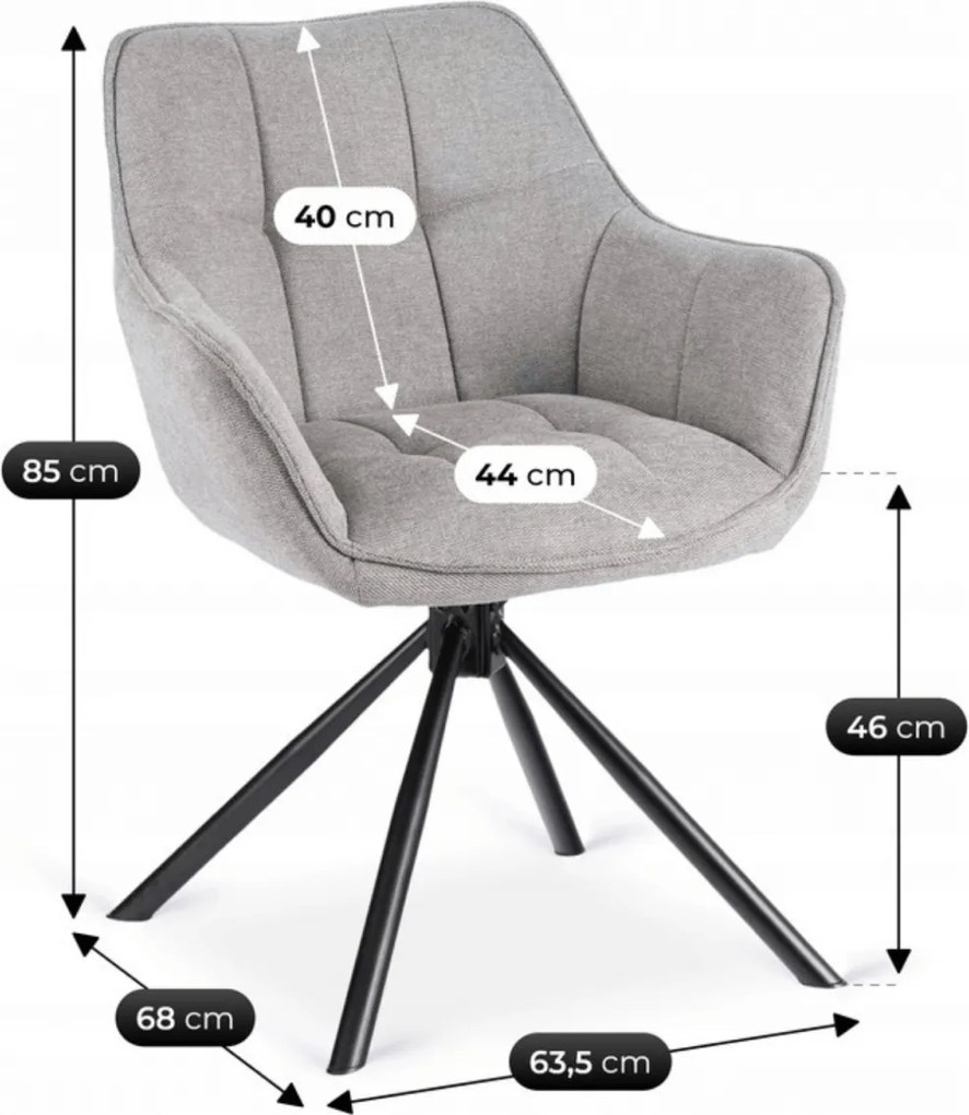 Szürke Forgószék PEONY 2