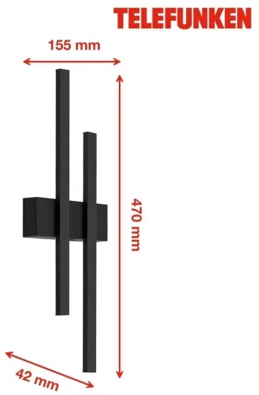 Telefunken 313205TF - LED Kültéri fali lámpa 2xLED/4W/230V 4000K IP44