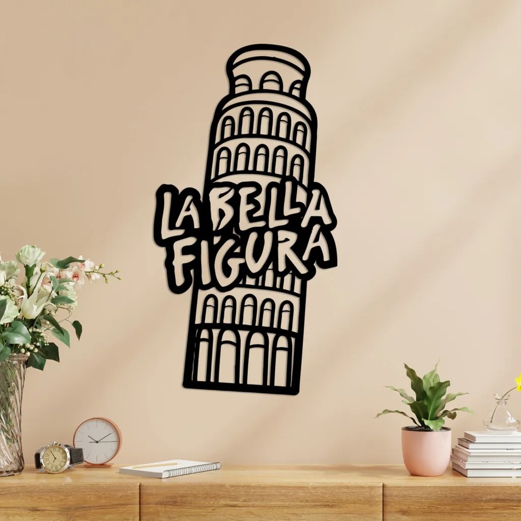 Bella fém fali dekoráció, 32×60 cm