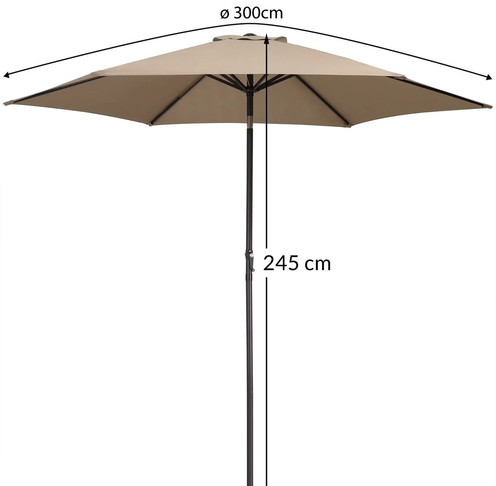 Kingsleeve® Kerti napernyő Ø300 cm - taupe