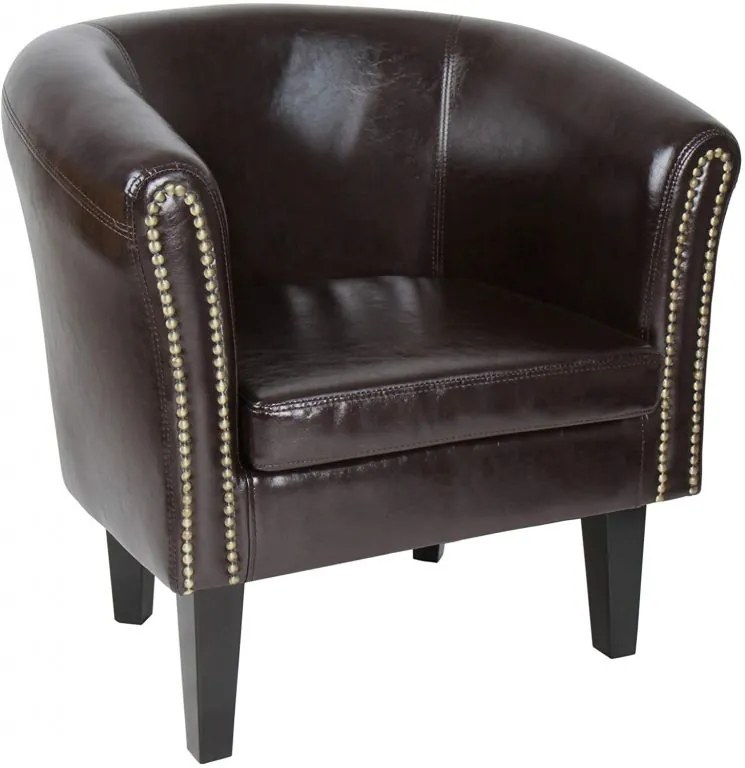 MIADOMODO Fotel Chesterfield barna 58 x 71 x 70 cm