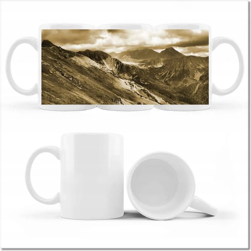 Bögre fényképpel Tátra Lengyel hegyek Kilátás