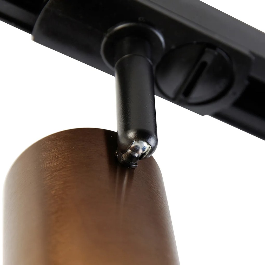 Modern, 1 fázisú sínspotlámpa sötét bronz - Iconic Jeana