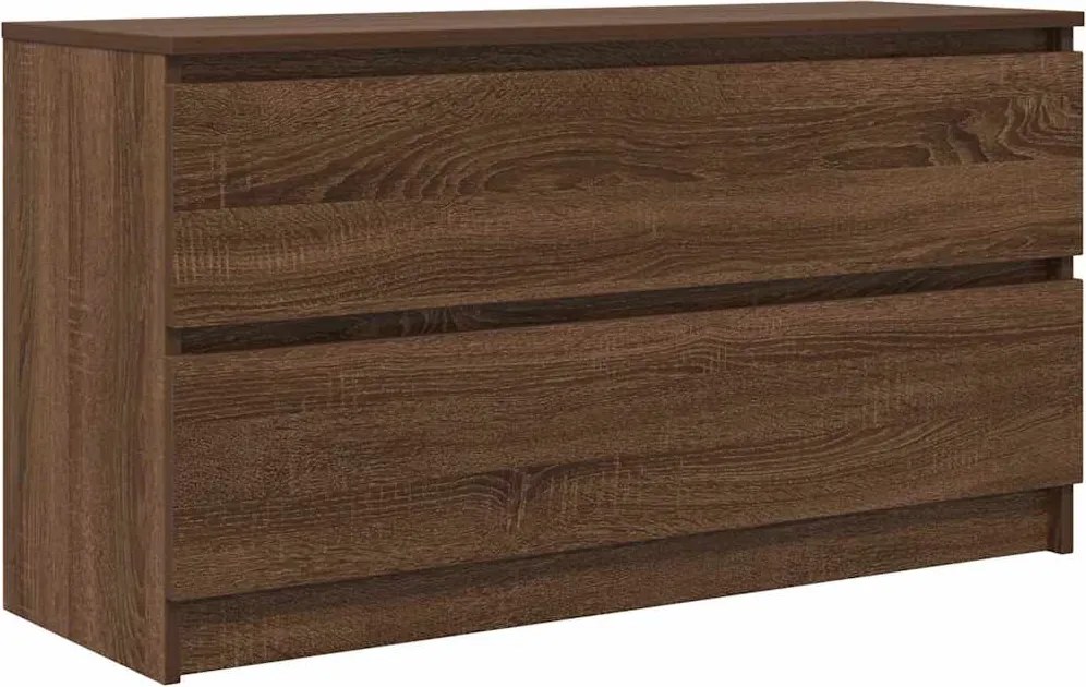 vidaXL barna tölgyszínű szerelt fa TV-szekrény 100x35x54 cm