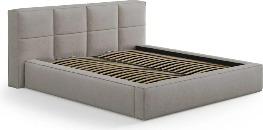 Világosszürke kárpitozott ágytámla 229x100 cm Darren – Micadoni