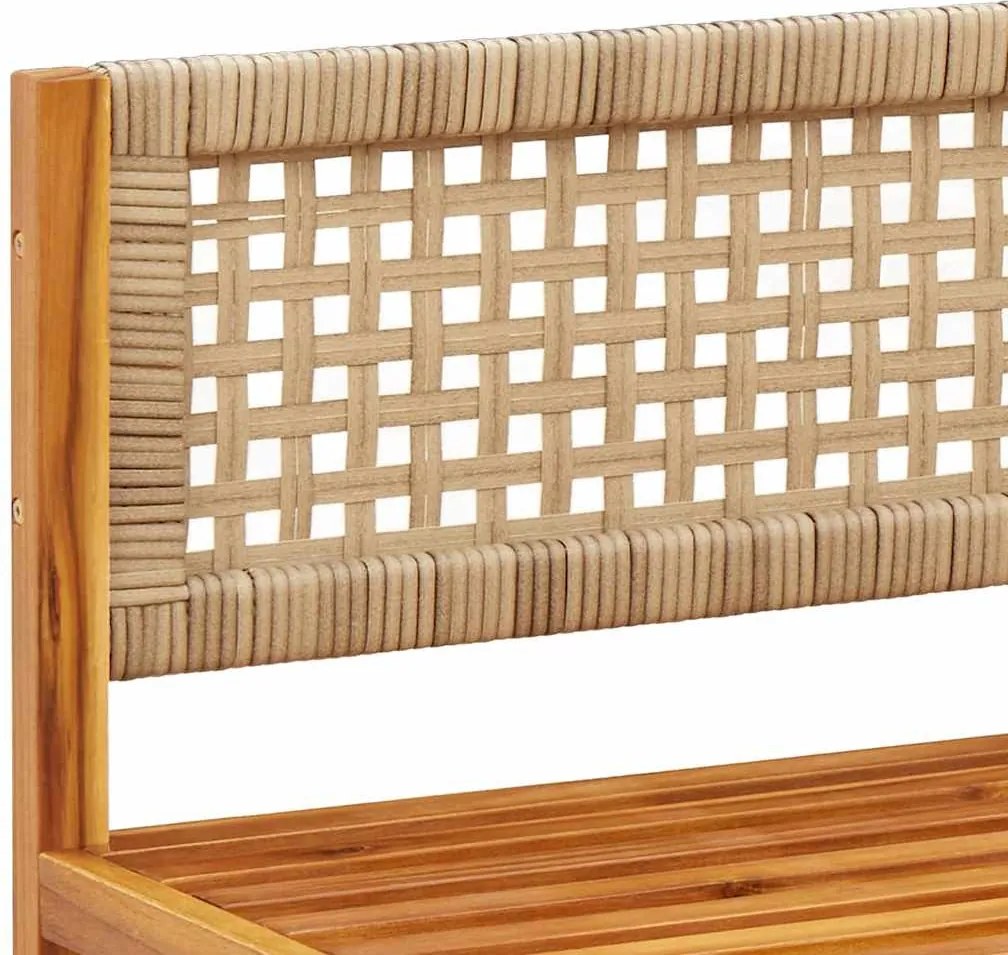 3 részes kerti kanapégarnitúra párnákkal, akácfa és rattan