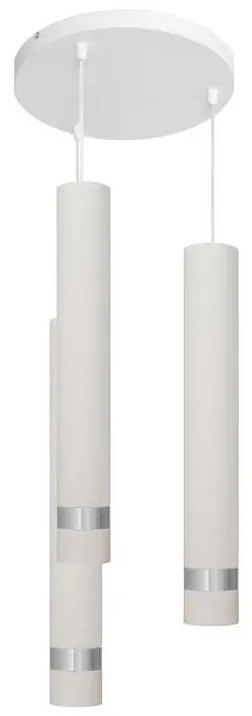 LED csillár TUBA 3xGU10/4,8W/230V fehér/fényes króm, kábelre szerelhető