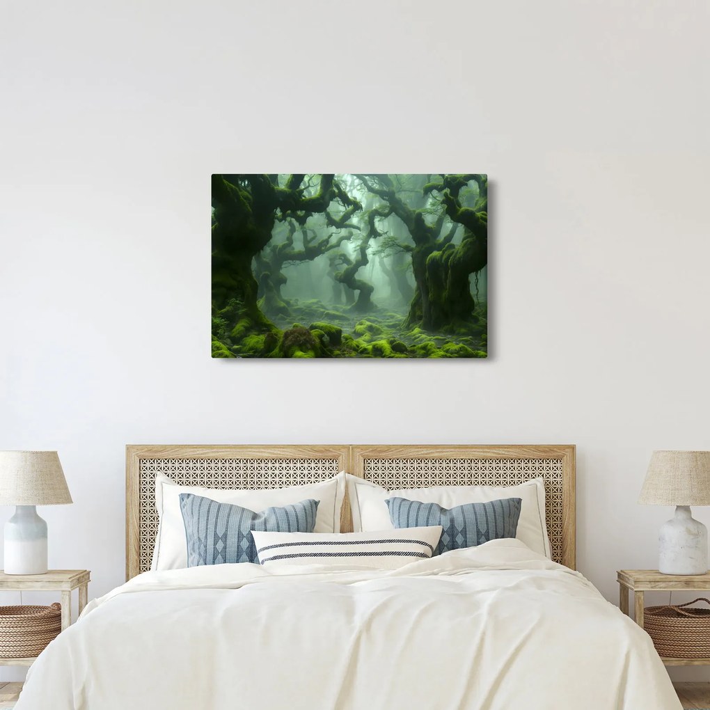 Kép - Egy mohával borított erdő (90x60 cm)