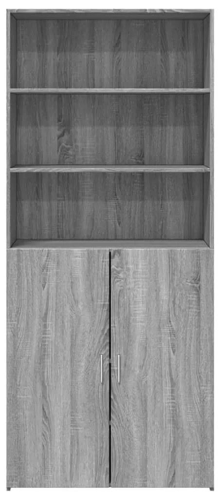 szürke sonoma szerelt fa magasszekrény 80 x 42,5 x 185 cm