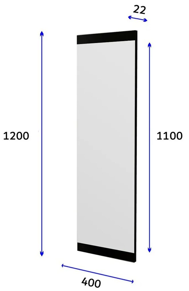 Azus Black tükör 40 x 120 cm