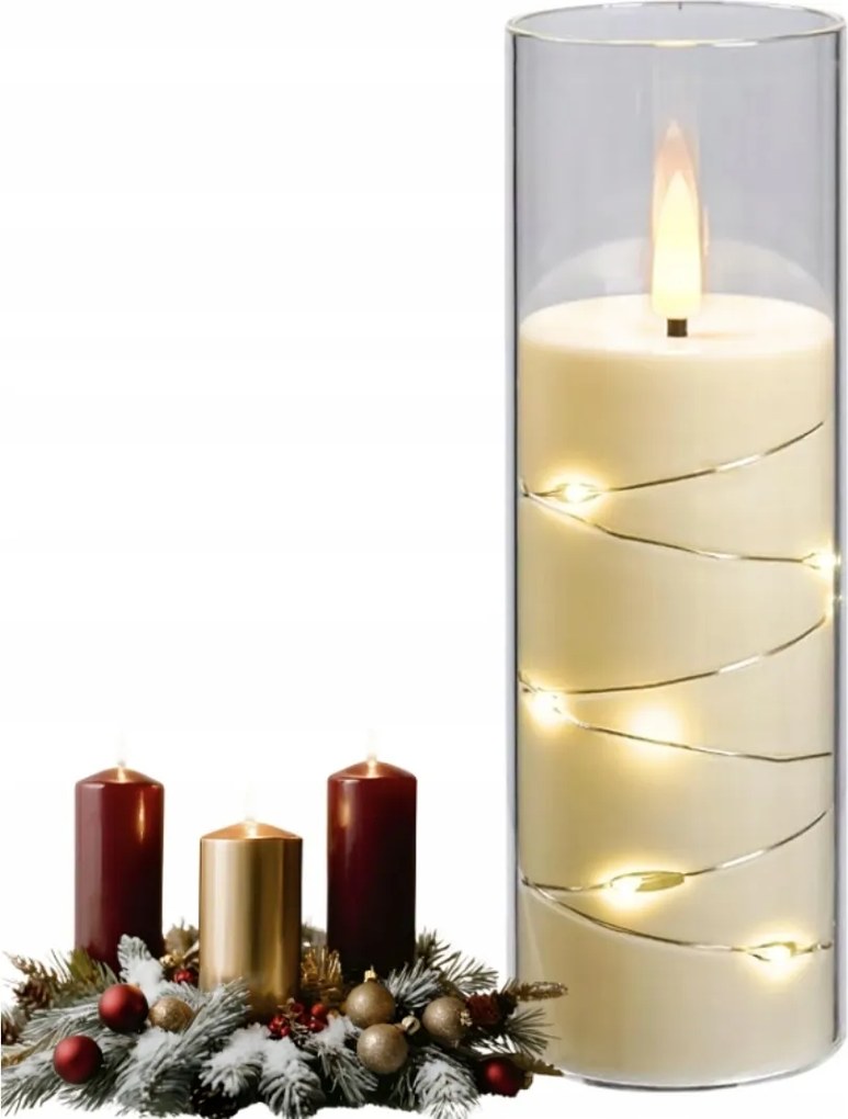 Led Gyertya 12CM Elektromos Láng Effekt Mécses Utántöltő Gyertya