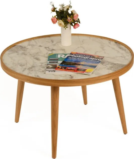 Polen 80 - Oak, White Marble