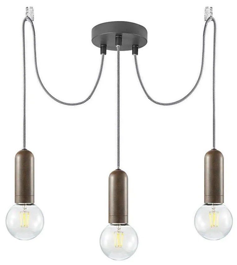 Leuchten Direkt 14776-48 - Csillár zsinóron TURN ME 3xE27/60W/230V pók