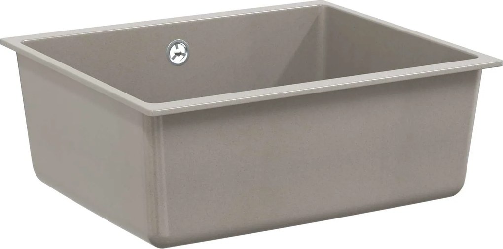 vidaXL Mosogató Szürke 530 x 460 mm 80% Kvarc és 20% Gyanta