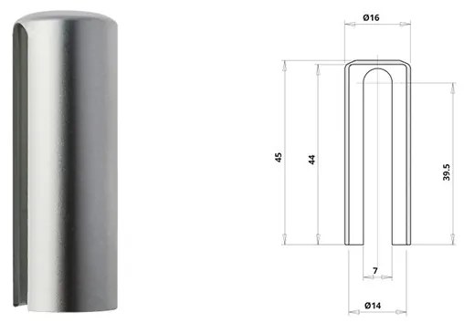 Otlav pánttakaró 3D 14 Matt króm műanyag