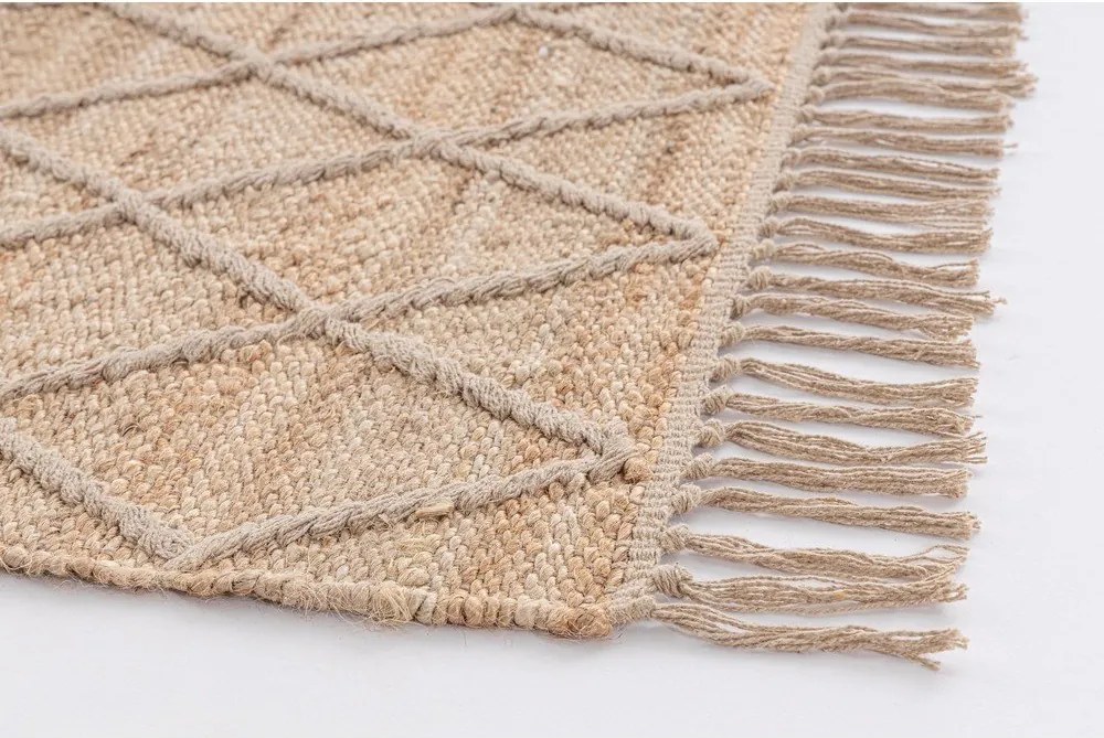 Natúr színű kézi szövésű juta szőnyeg 60x90 cm Shaila – Yes Everyday