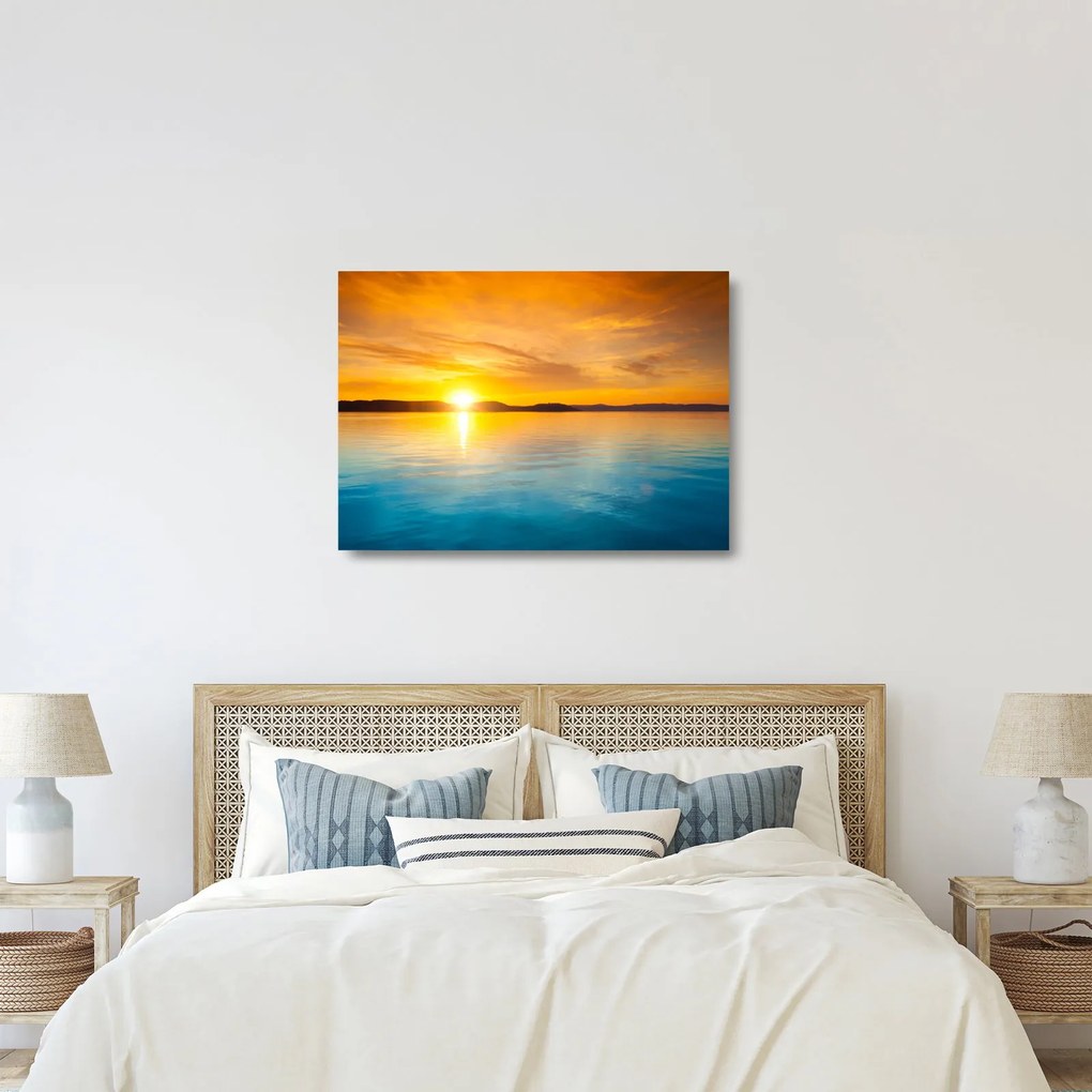Napkelte képe (üvegen) (70x50 cm)