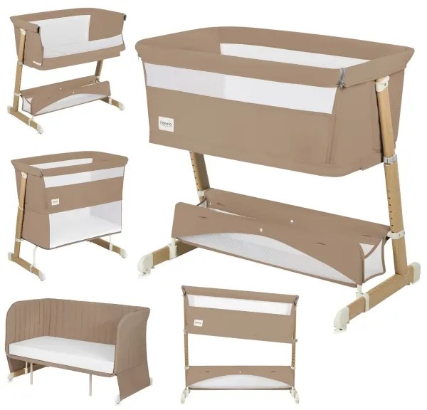 Lionelo - THOMI PLUS 5 az 1-ben babaágy, bézs karamell