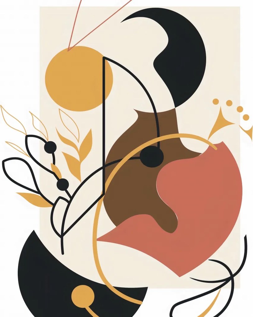 Poszter 90x90cm Táncoló őszi szín