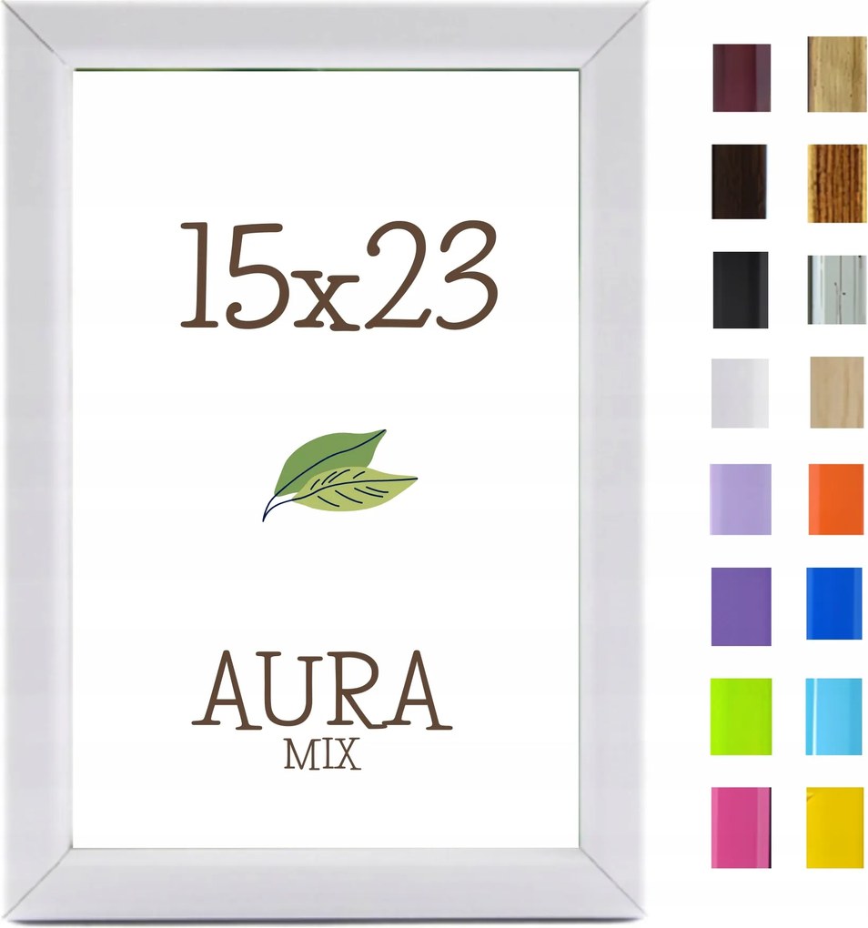 Képkeret 15x23 Aura üveggel univerzális klasszikus MIX színek
