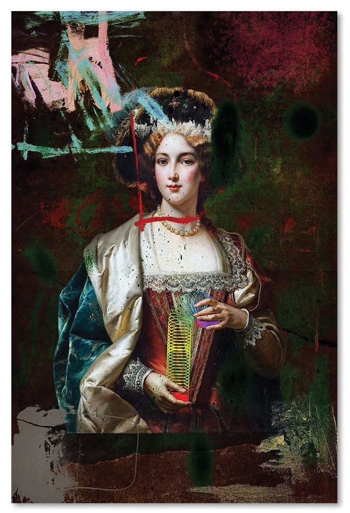 Gario Vászonkép Hölgy egy rugóval a kezében - Jose Luis Guerrero Méret: 60 x 90 cm