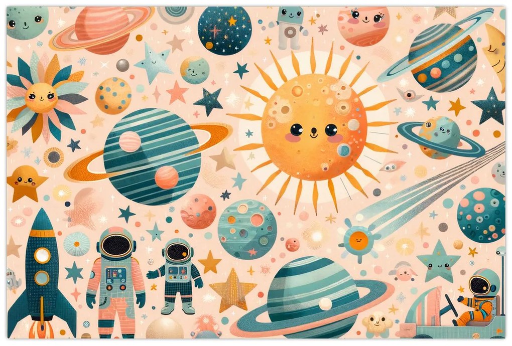 Kép - Darabok az űrből (90x60 cm)