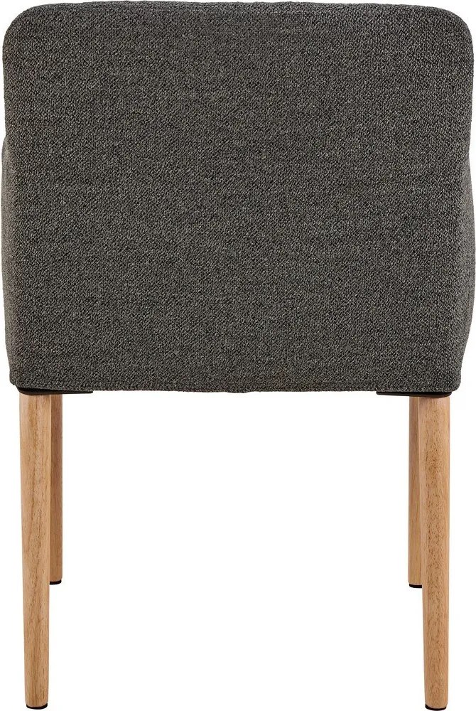 Szürke kárpitozott karfás étkezőfotel Zoe – Actona