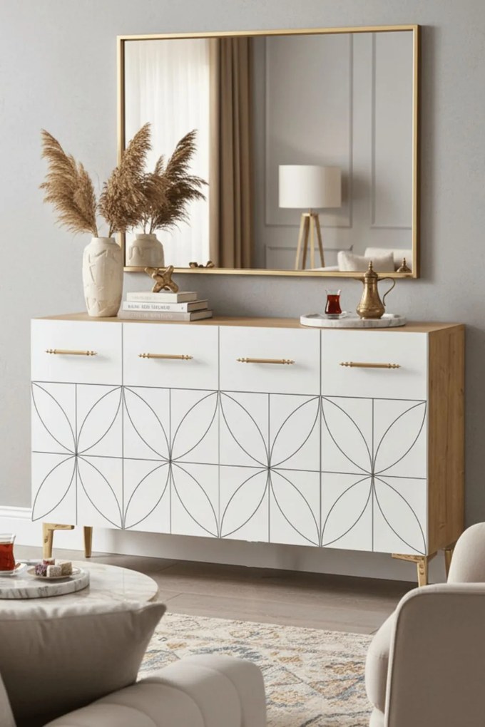 Eliz 120 - Sapphire Oak, White