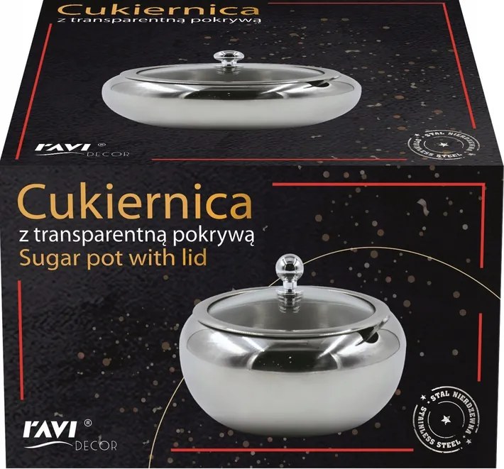 Cukortartó Ndz átlátszó fedéllel 61606 cikkszám