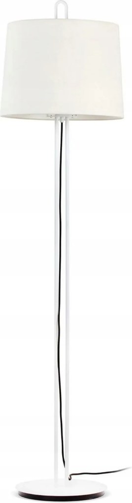 Faro Montreal állólámpa fehér, E27, matt acél, textil ernyő, 210°C