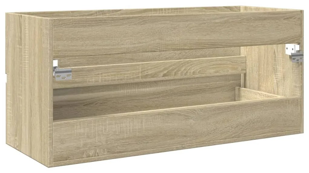 sonoma tölgy szerelt fa fürdőszobai mosdószekrény 100x38,5x45cm