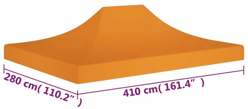 narancssárga tető partisátorhoz 4 x 3 m 270 g/m²