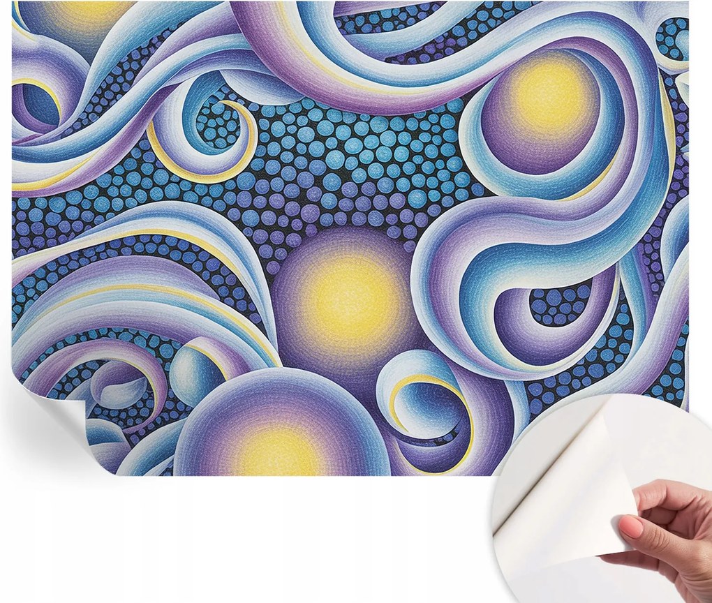 Öntapadós Dekoratív Fotótapéta Hálószobába Színes örvények 208x146 cm