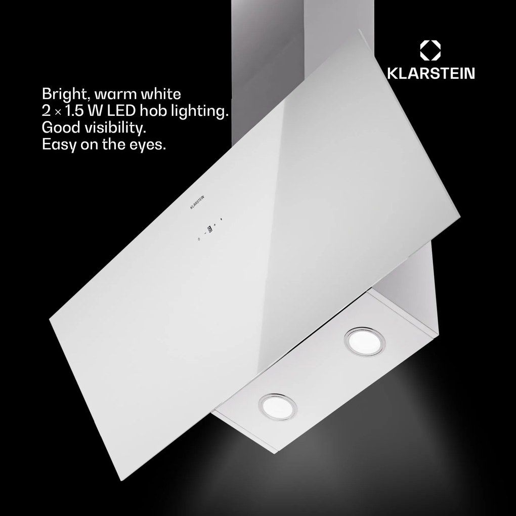 Klarstein Laurel 90, páraelszívó, 90 cm, elszívott levegő: 247 m³/h, LED érintő