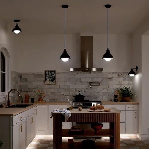 Kichler KL-NIVA-1W-1P-BK - Fali lámpa NIVA 1xE27/40W/230V fekete