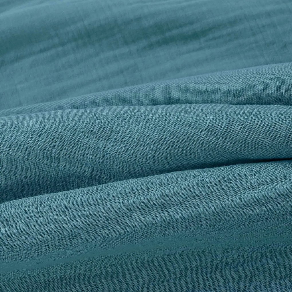 Goldea muszlin párnahuzat - petrolkék 40 x 40 cm