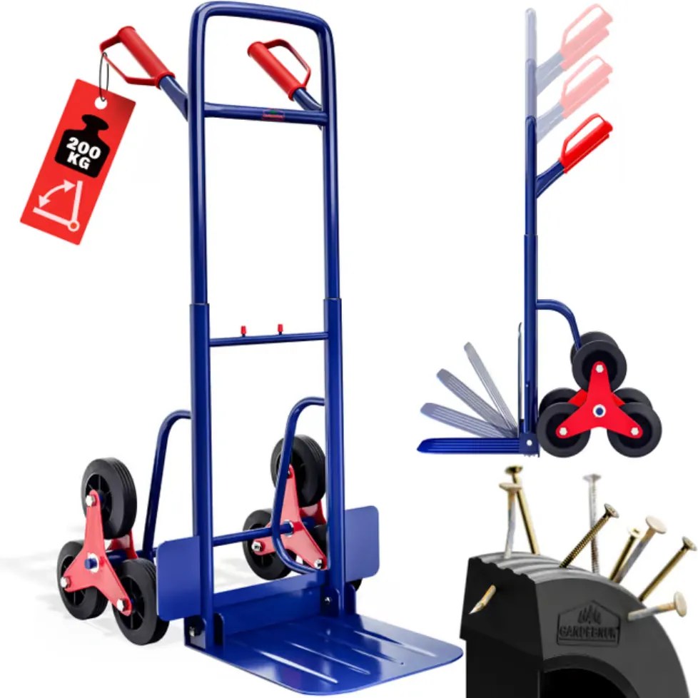 CART lépcsős kézikocsi, max. 200kg, kék Gardebruk