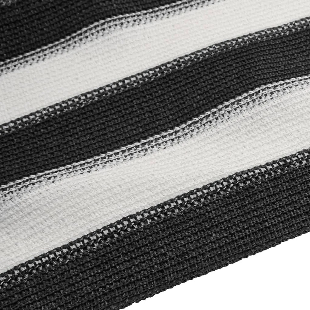 antracitszürke és fehér HDPE belátásgátló háló 1,5x50 m 75 g/m²