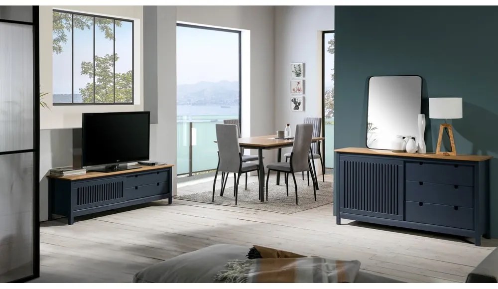 Bruna szürke fa TV-állvány - Marckeric