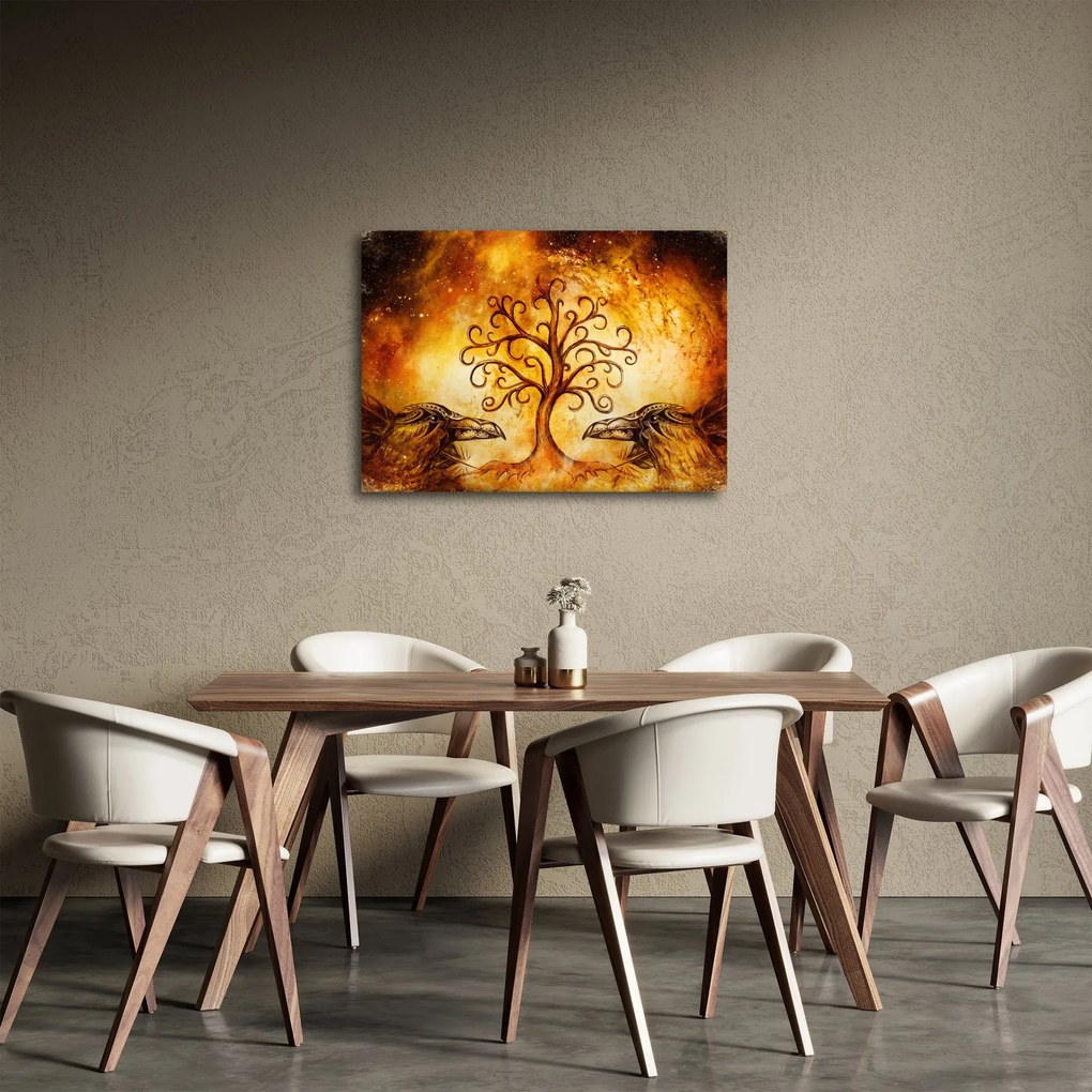 Természetes absztrakt kép fáról (70x50 cm)