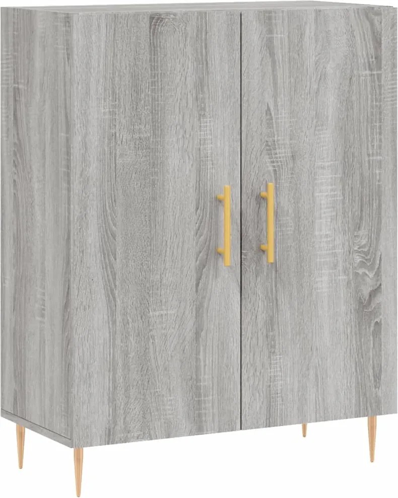 vidaXL szürke sonoma színű szerelt fa tálalószekrény 69,5 x 34 x 90 cm