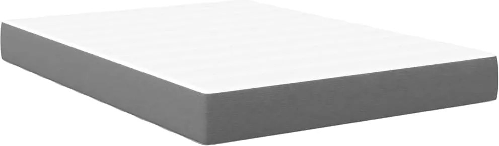 vidaXL Ágy Matrac matracmal Világosszürke 140 x 190 cm szövet