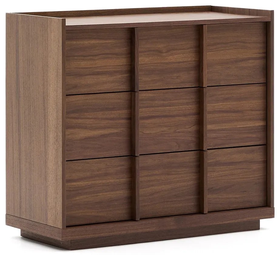 Barna komód diófa dekorral 100x78x50 cm Onix – Kave Home